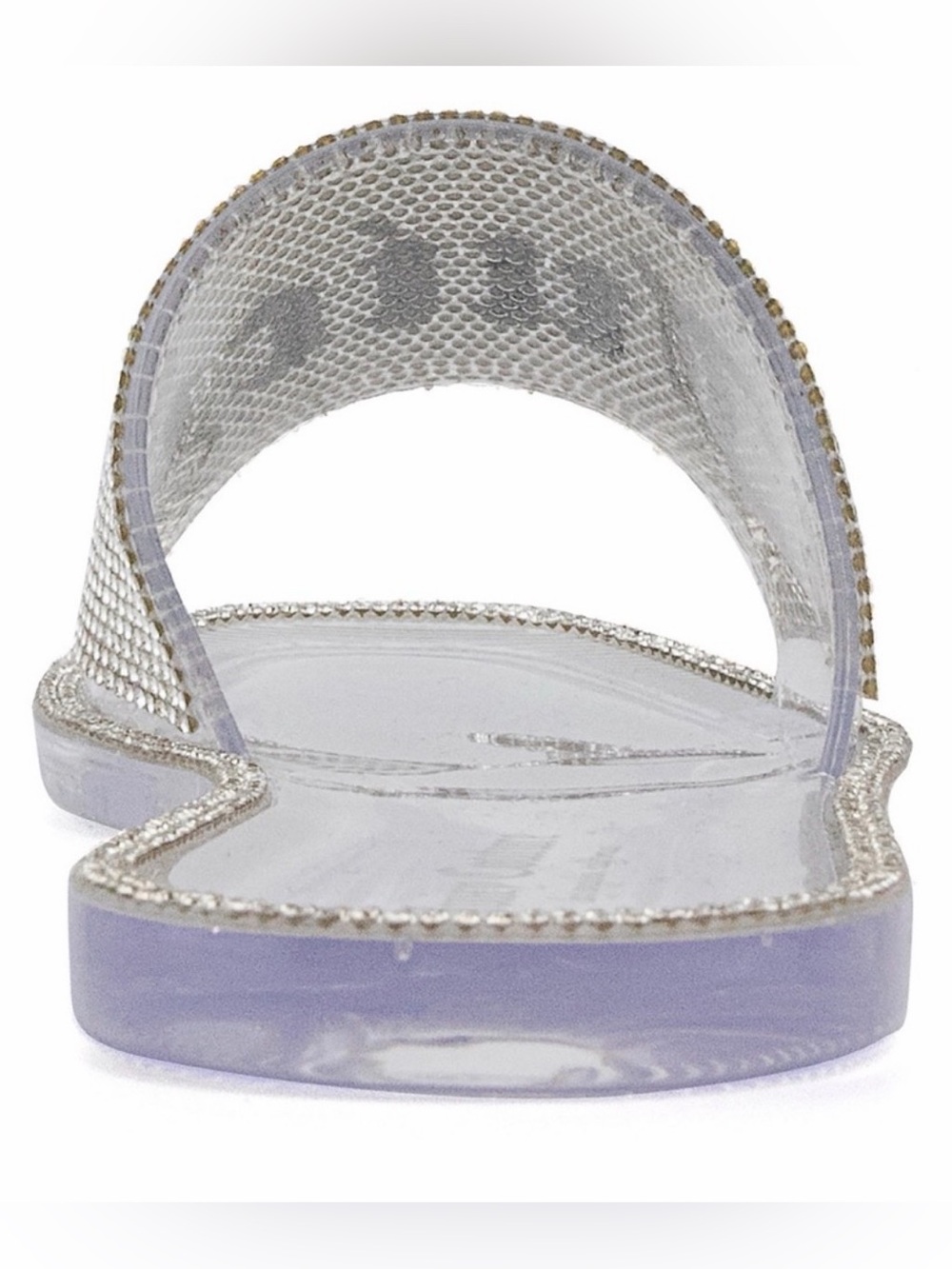 🆕 JUICY COUTURE Hylton Rhinestone Logo Slides Clear Jelly Sandals Size 6 NWT - Picture 7 of 16